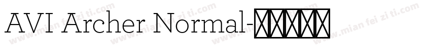 AVI Archer Normal字体转换